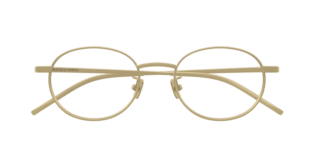 Prescription glasses bottega veneta bv1426oa 001 bronce round/oval/panthos unisex size 50mm - Detailed view