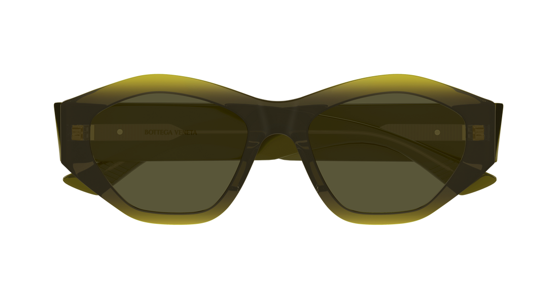 Óculos de sol bottega veneta bv1408s 003 verde geometric femenino tamanho 53mm - Vista de detalhe