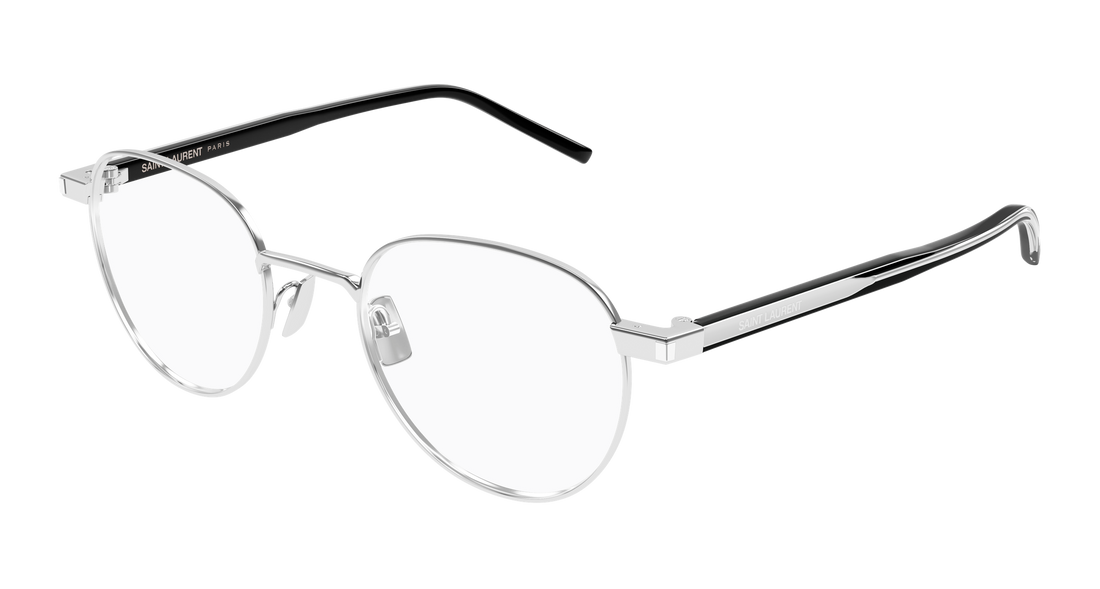 Brillen saint laurent sl 781 001 plateado round unisex größe 49mm - Hauptansicht