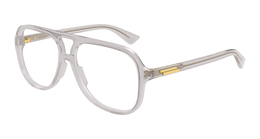 Óculos graduados bottega veneta bv1417o 003 gris pilot/navigator unisex tamanho 56mm - Vista principal
