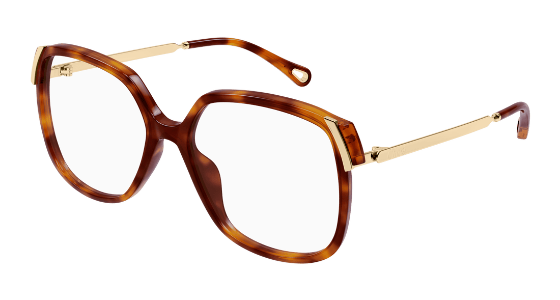Prescription glasses chloé ch0287o 002 havana square femenino size 56mm - Main view