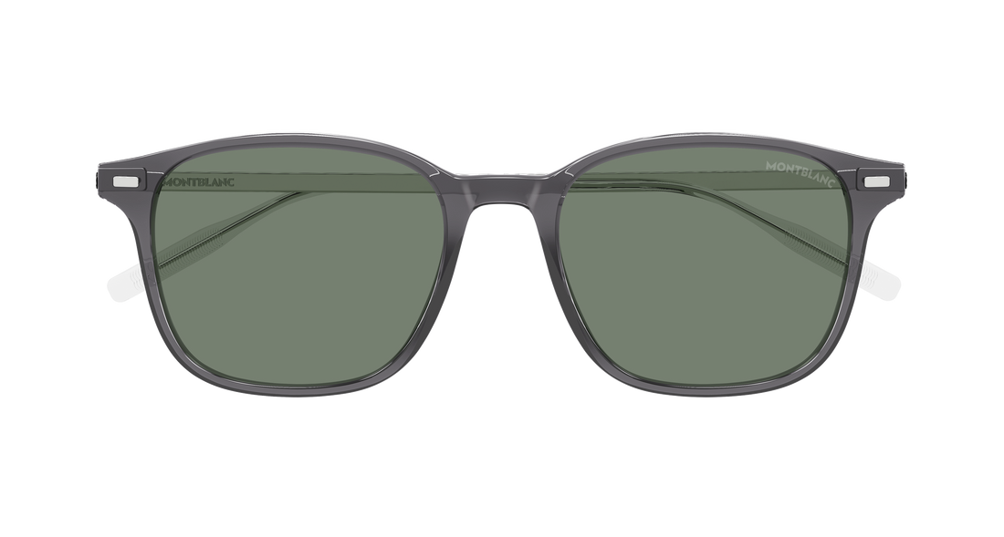 Gafas de sol montblanc mb0445sa 003 gris rectangular / squared masculino talla 54mm - Vista de detalle