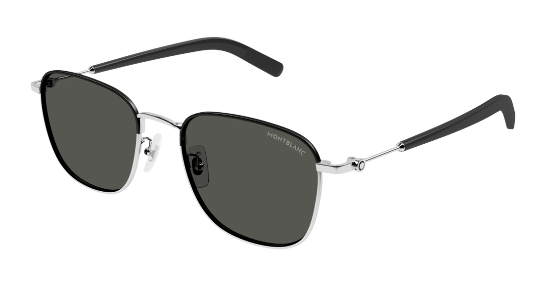 Gafas de sol montblanc mb0392sa 002 plateado square masculino talla 55mm - Vista principal