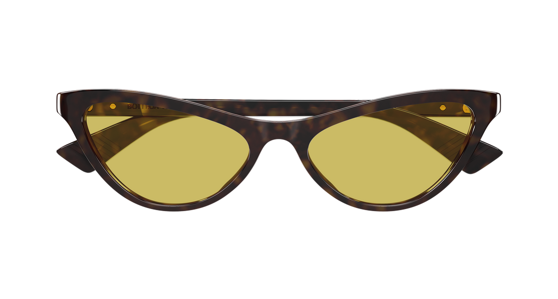 Óculos de sol bottega veneta bv1414s 002 havana cat eye femenino tamanho 56mm - Vista de detalhe