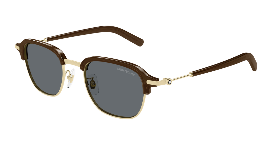 Gafas de sol montblanc mb0390s 005 dorado rectangular / squared masculino talla 50mm - Vista principal