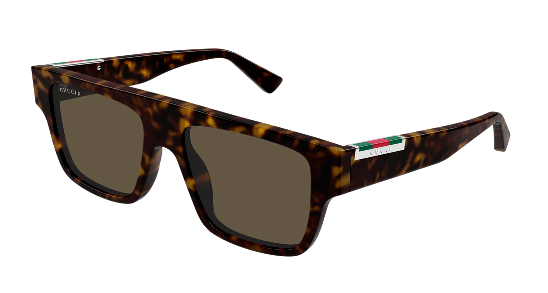 Sunglasses gucci gg1960s 007 havana rectangular / squared masculino size 53mm - Main view
