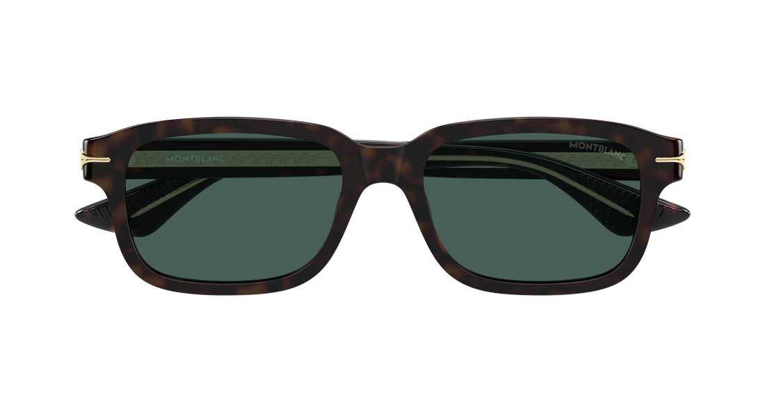 Lunettes de soleil montblanc mb0436s 002 havana rectangular / squared masculino taille 54mm - Vue détaillée