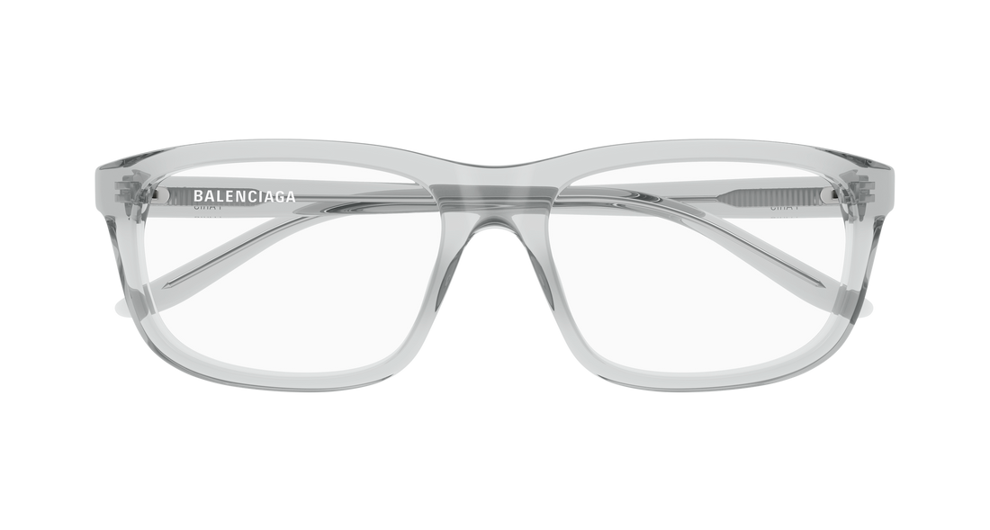 Lunettes de vue balenciaga bb0438o 005 gris rectangular / squared masculino taille 57mm - Vue détaillée