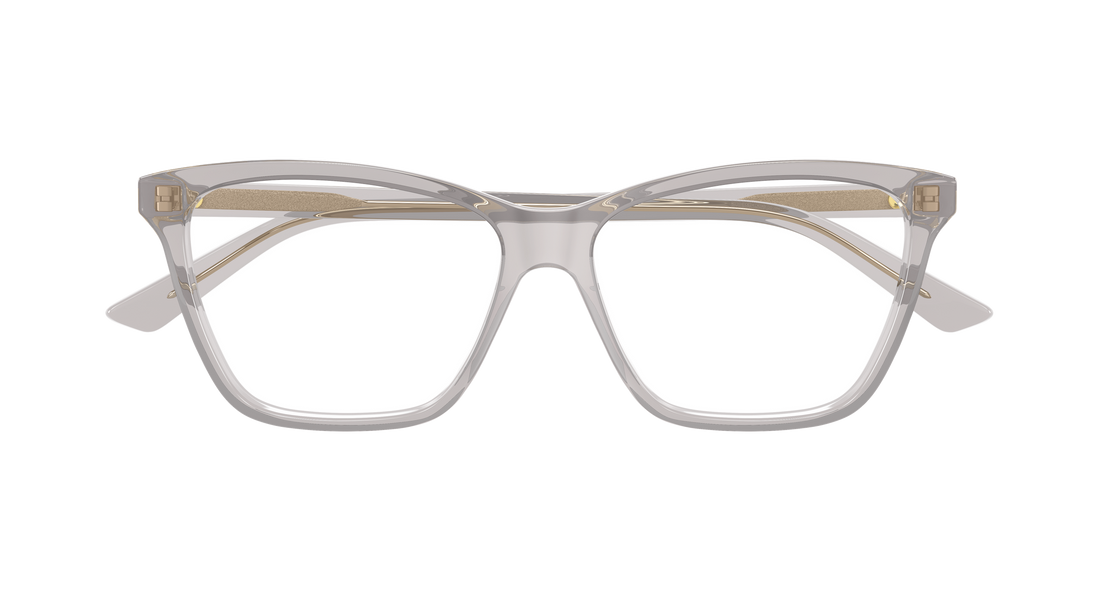 Óculos graduados bottega veneta bv1421o 003 gris butterfly femenino tamanho 55mm - Vista de detalhe