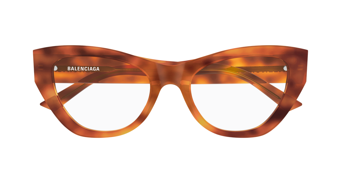 Prescription glasses balenciaga bb0449o 008 havana cat eye femenino size 55mm - Detailed view