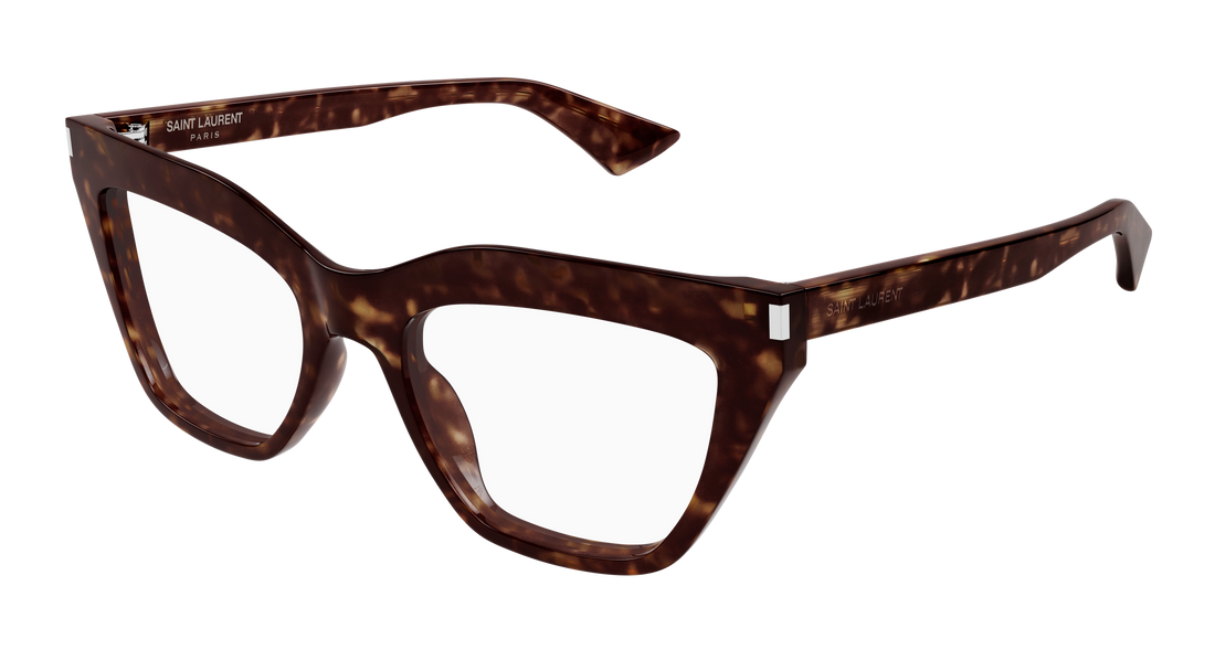 Brillen saint laurent sl 760 002 havana cat eye femenino größe 54mm - Hauptansicht