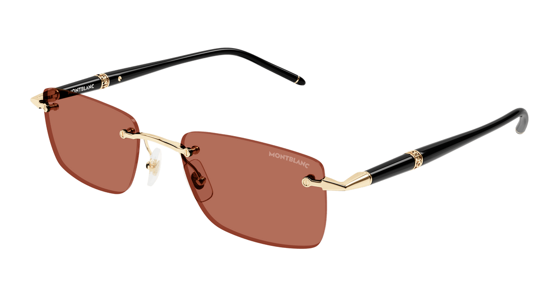 Gafas de sol montblanc mb0344s 007 dorado square masculino talla 54mm - Vista principal