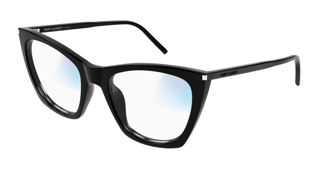 Óculos de sol saint laurent sl 214 kate thin 006 negro cat eye femenino tamanho 55mm - Vista principal