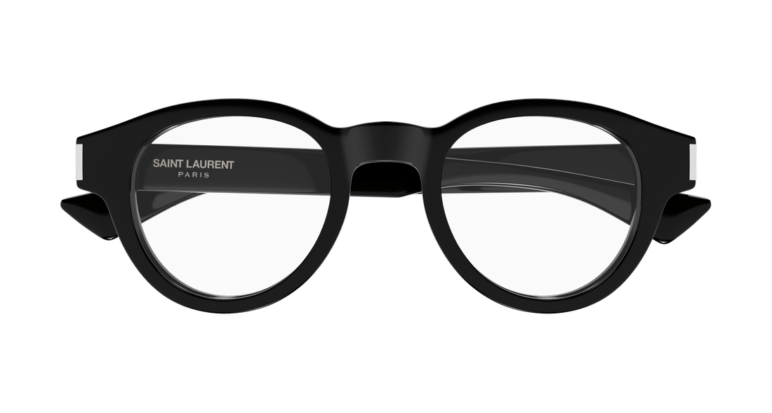 Brillen saint laurent sl 792 001 negro round unisex größe 46mm - Detailansicht