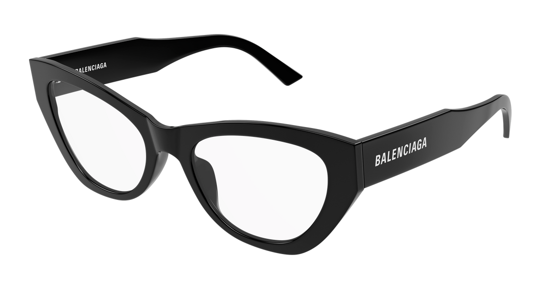 Prescription glasses balenciaga bb0449o 006 negro cat eye femenino size 55mm - Main view