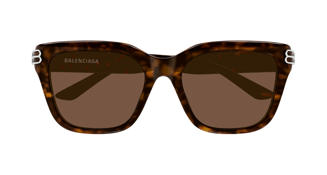 Lunettes de soleil balenciaga bb0433sk 002 havana rectangular / squared femenino taille 56mm - Vue détaillée