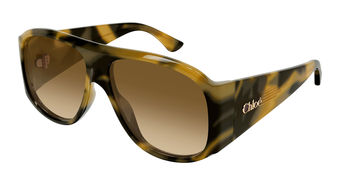 Lunettes de soleil chloé ch0347s 005 havana pilot/navigator femenino taille 60mm - Vue principale