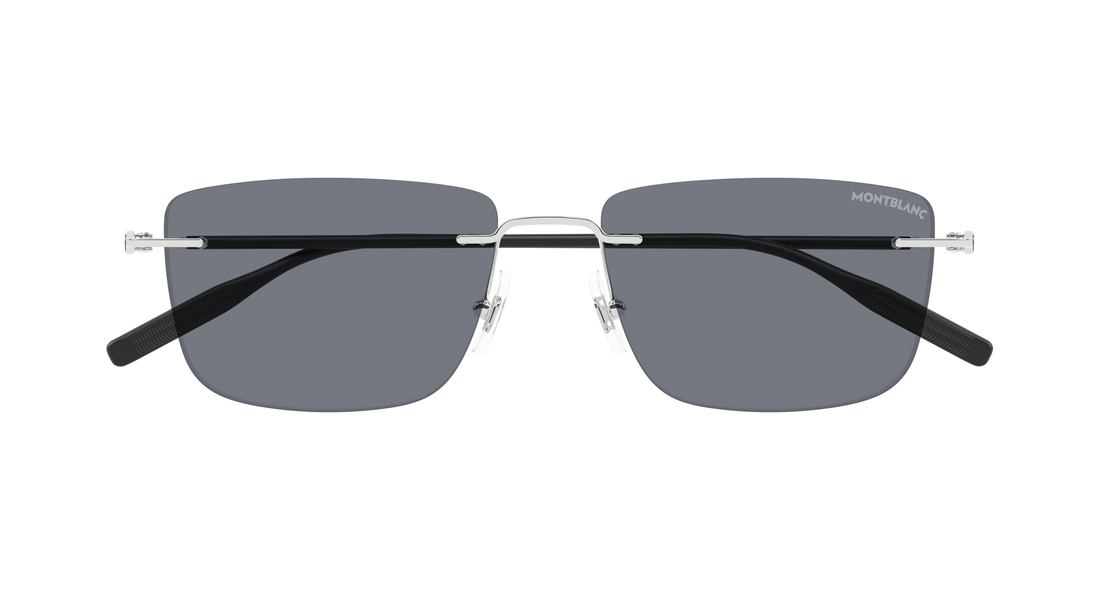 Sunglasses montblanc mb0429s 002 plateado rectangular / squared masculino size 56mm - Detailed view