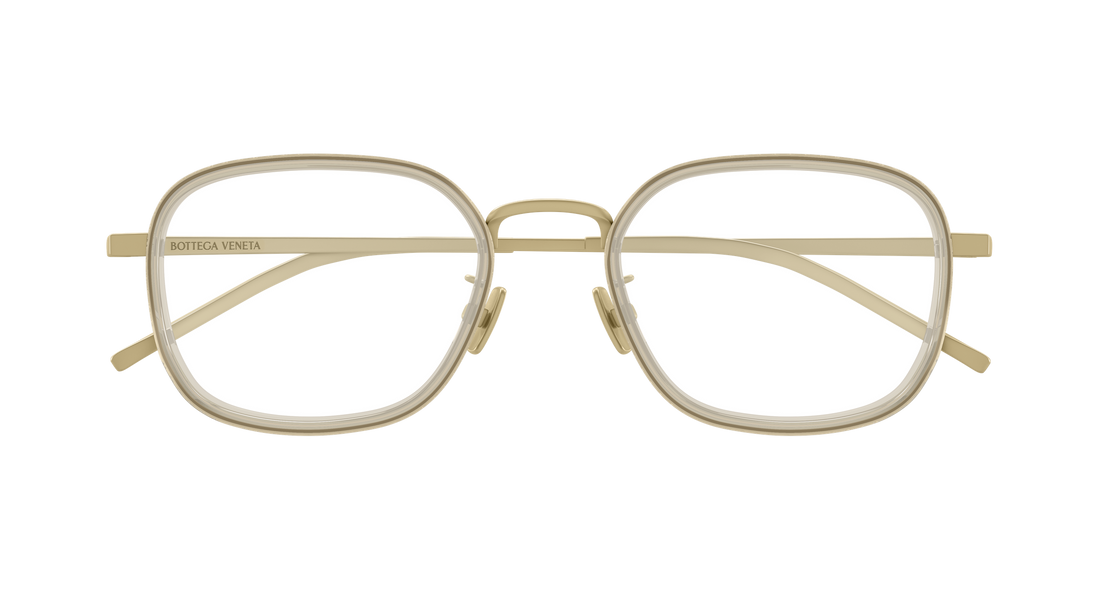 Prescription glasses bottega veneta bv1427oa 003 bronce rectangular / squared unisex size 52mm - Detailed view