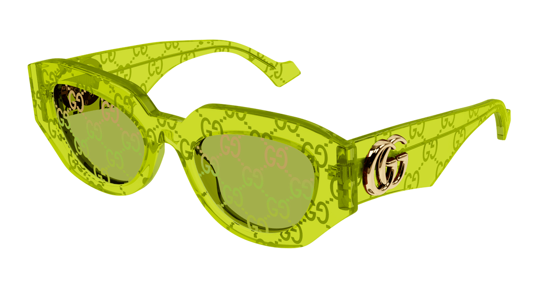 Lunettes de soleil gucci gg1421s 007 verde geometric femenino taille 51mm - Vue principale