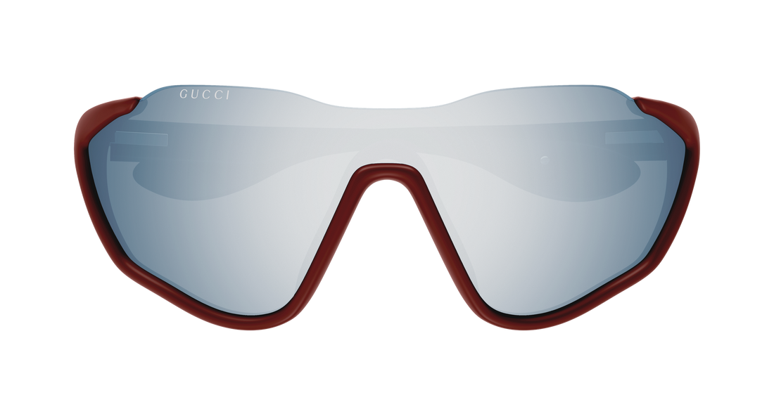 Óculos de sol gucci gg2018s 006 burdeos mask masculino tamanho 99mm - Vista de detalhe