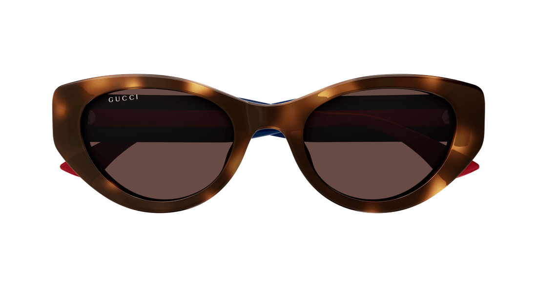 Occhiali da sole gucci gg1862s 002 havana cat eye femenino taglia 52mm - Vista dettagliata
