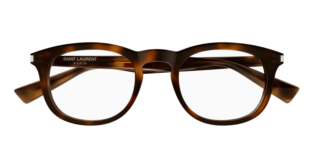 Okulary korekcyjne saint laurent sl 813 003 havana square unisex rozmiar 50mm - Widok szczegółowy