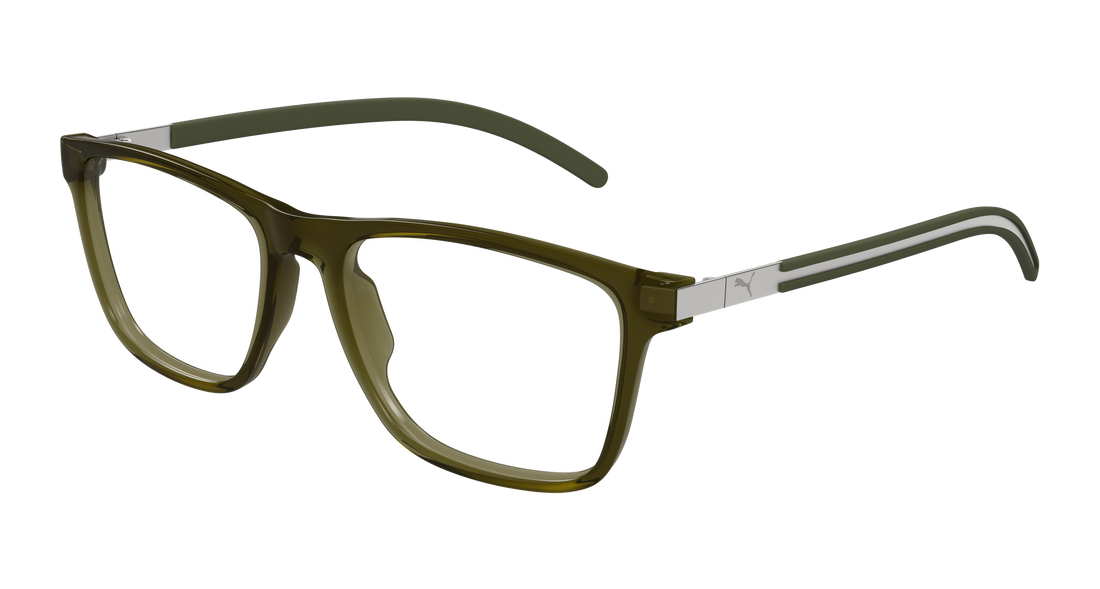 Gafas graduadas puma pu0511o 003 verde rectangular / squared masculino talla 56mm - Vista principal