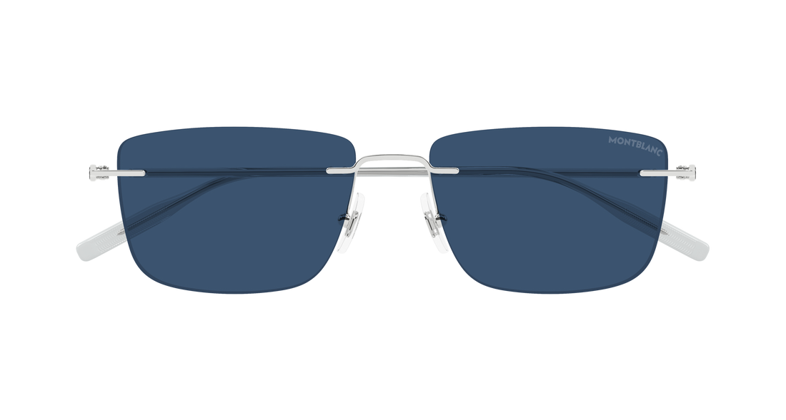 Sunglasses montblanc mb0429s 004 plateado rectangular / squared masculino size 56mm - Detailed view