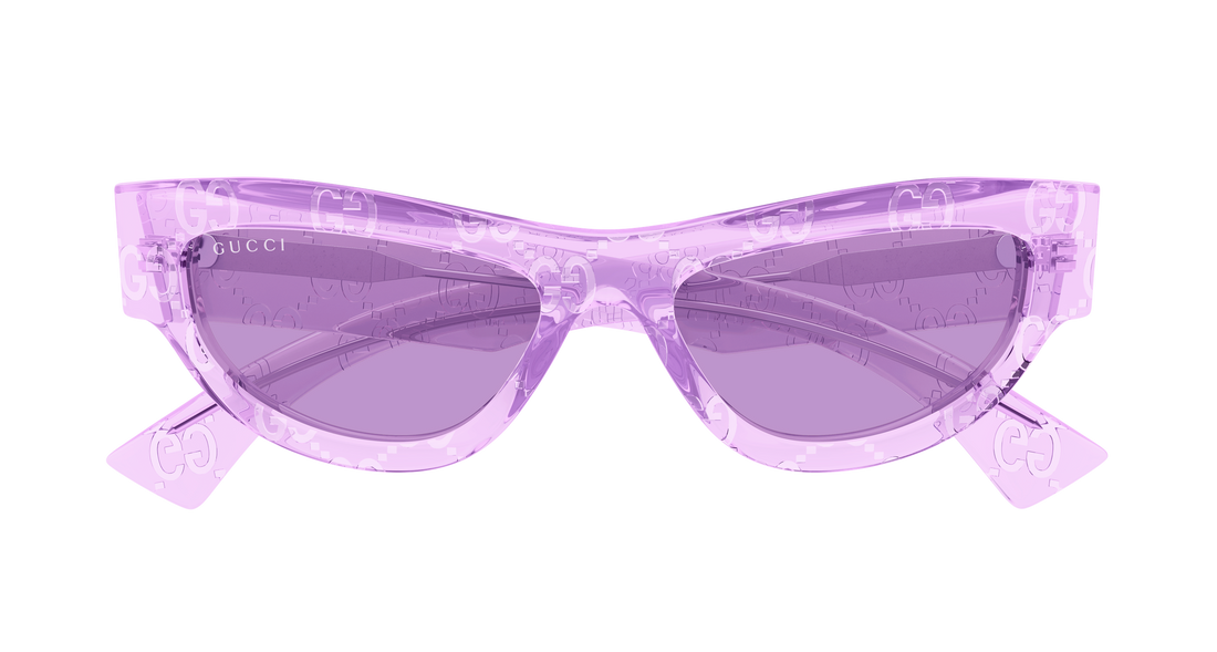 Sunglasses gucci gg1834s 015 violeta cat eye femenino size 53mm - Detailed view