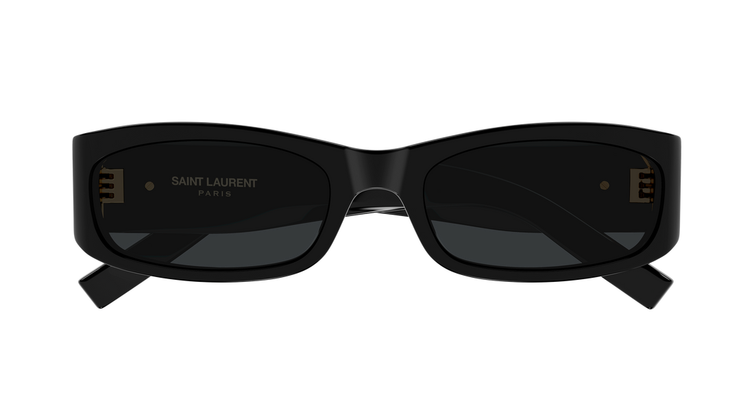 Óculos de sol saint laurent sl m152/f 001 negro rectangular / squared unisex tamanho 57mm - Vista de detalhe