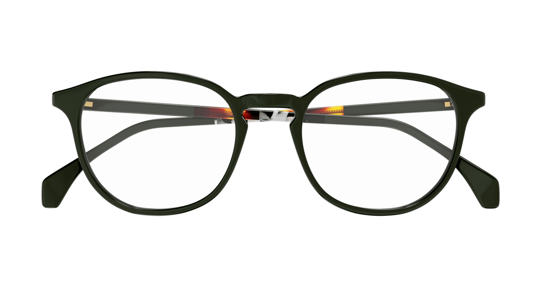 Occhiali da vista gucci gg0551o 023 verde round masculino taglia 50mm - Vista dettagliata