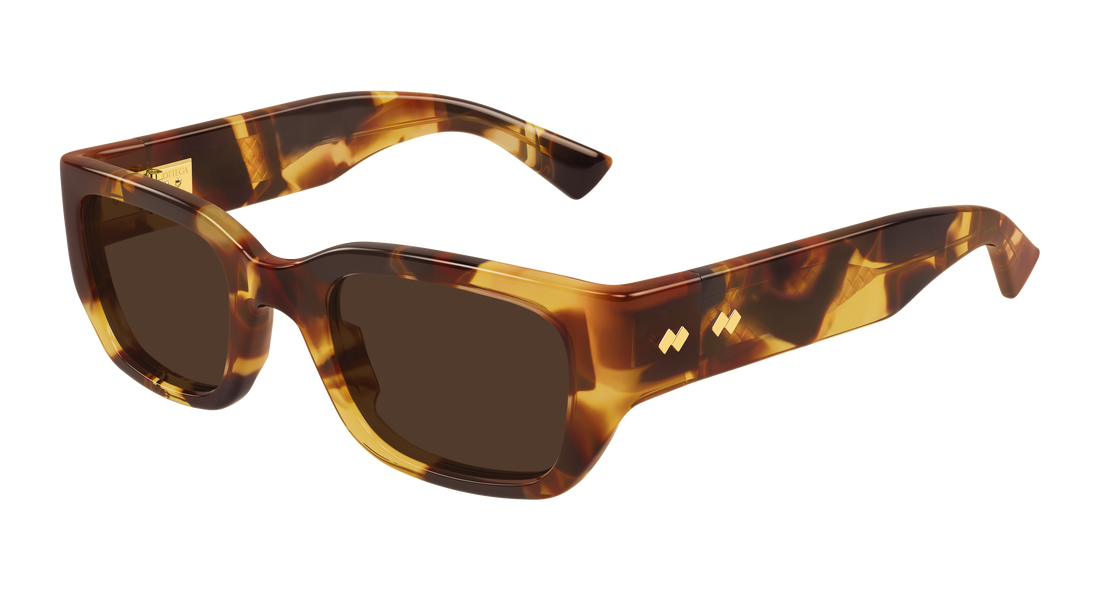 Óculos de sol bottega veneta bv1400s 002 havana rectangular / squared unisex tamanho 51mm - Vista principal