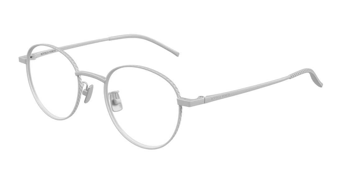 Prescription glasses bottega veneta bv1424oa 002 plateado round/oval/panthos unisex size 50mm - Main view
