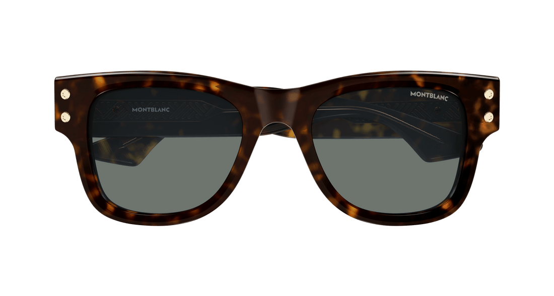 Lunettes de soleil montblanc mb0381s 002 havana square masculino taille 54mm - Vue détaillée