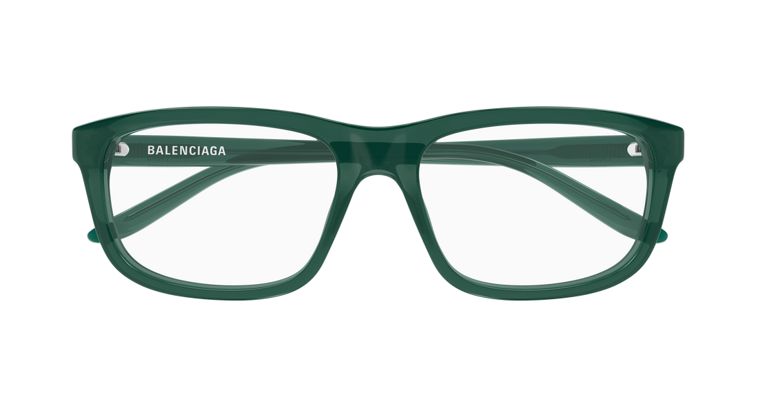 Lunettes de vue balenciaga bb0438o 007 verde rectangular / squared masculino taille 57mm - Vue détaillée