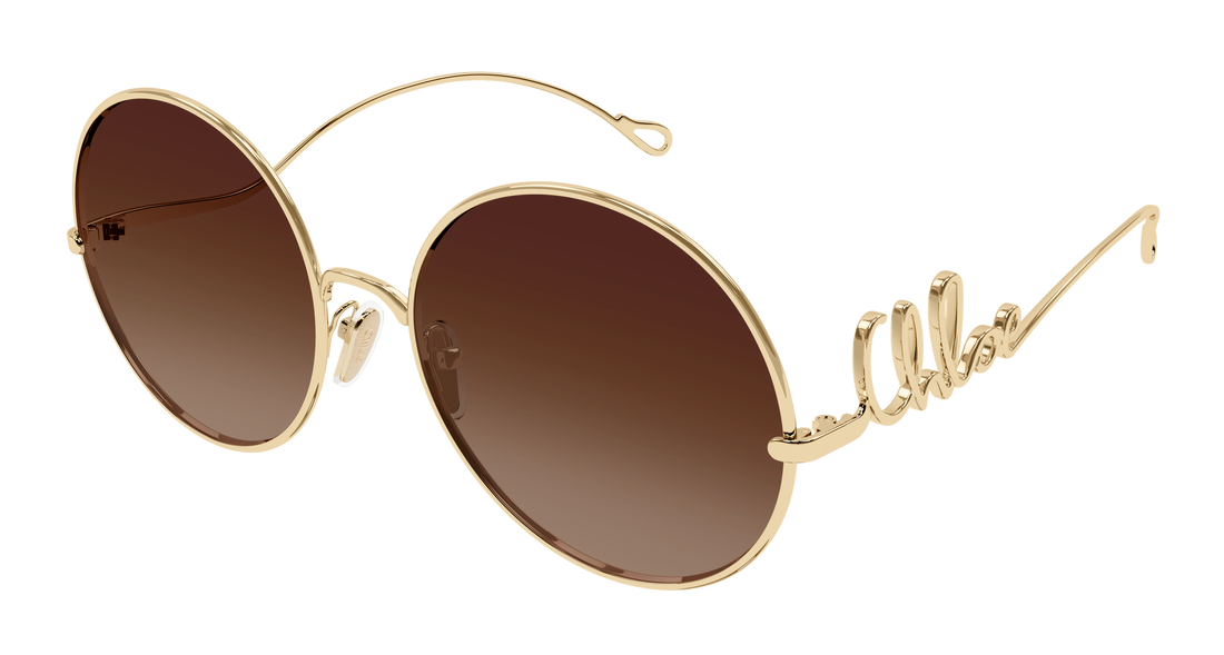 Lunettes de soleil chloé ch0329s 002 dorado round/oval/panthos femenino taille 60mm - Vue principale