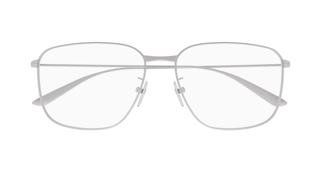 Prescription glasses balenciaga bb0452o 001 plateado rectangular / squared masculino size 59mm - Detailed view