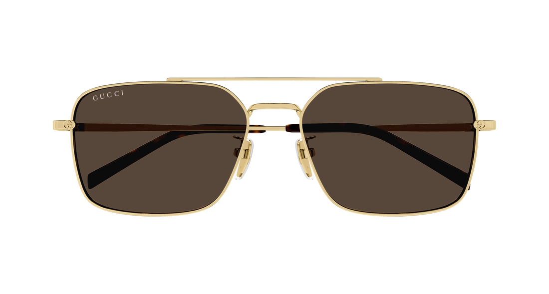 Gafas de sol gucci gg1957sa 002 dorado rectangular / squared masculino talla 58mm - Vista de detalle