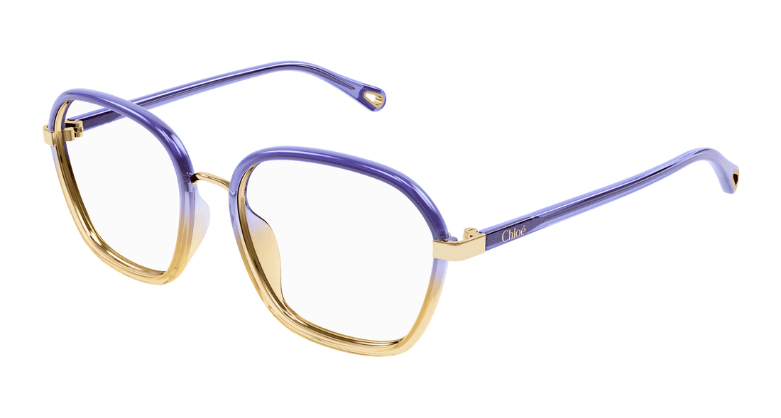 Prescription glasses chloé ch0309o 004 violeta square femenino size 54mm - Main view
