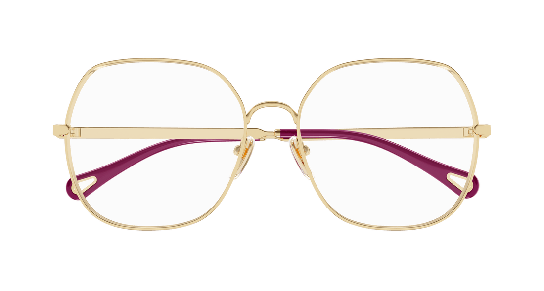 Prescription glasses chloé ch0284o 001 dorado square femenino size 57mm - Detailed view