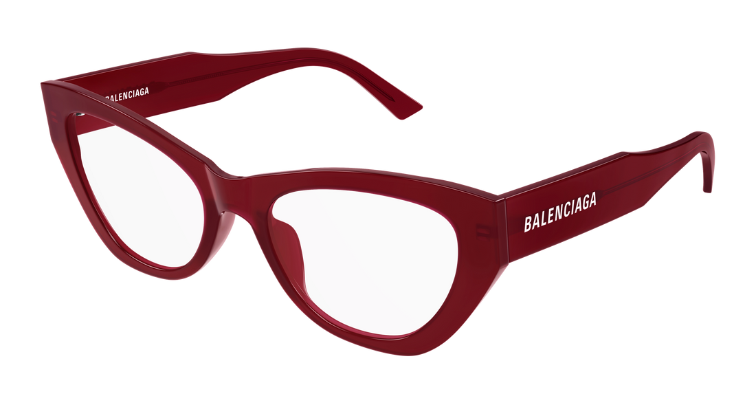 Prescription glasses balenciaga bb0449o 010 burdeos cat eye femenino size 55mm - Main view