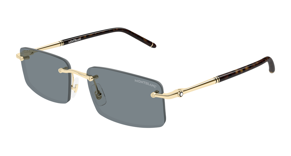 Lunettes de soleil montblanc mb0443s 004 dorado rectangular / squared masculino taille 56mm - Vue principale