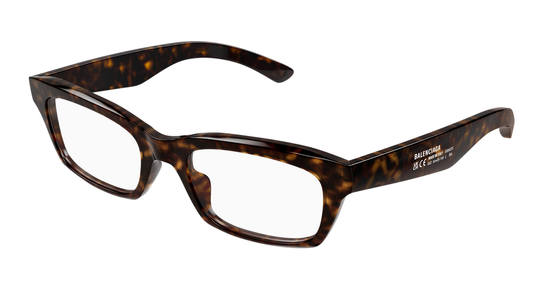 Lunettes de vue balenciaga bb0427o 002 havana rectangular / squared masculino taille 54mm - Vue principale