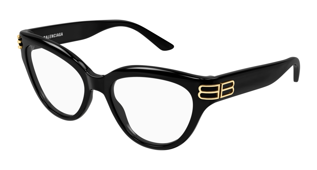 Lunettes de vue balenciaga bb0436o 001 negro cat eye femenino taille 55mm - Vue principale