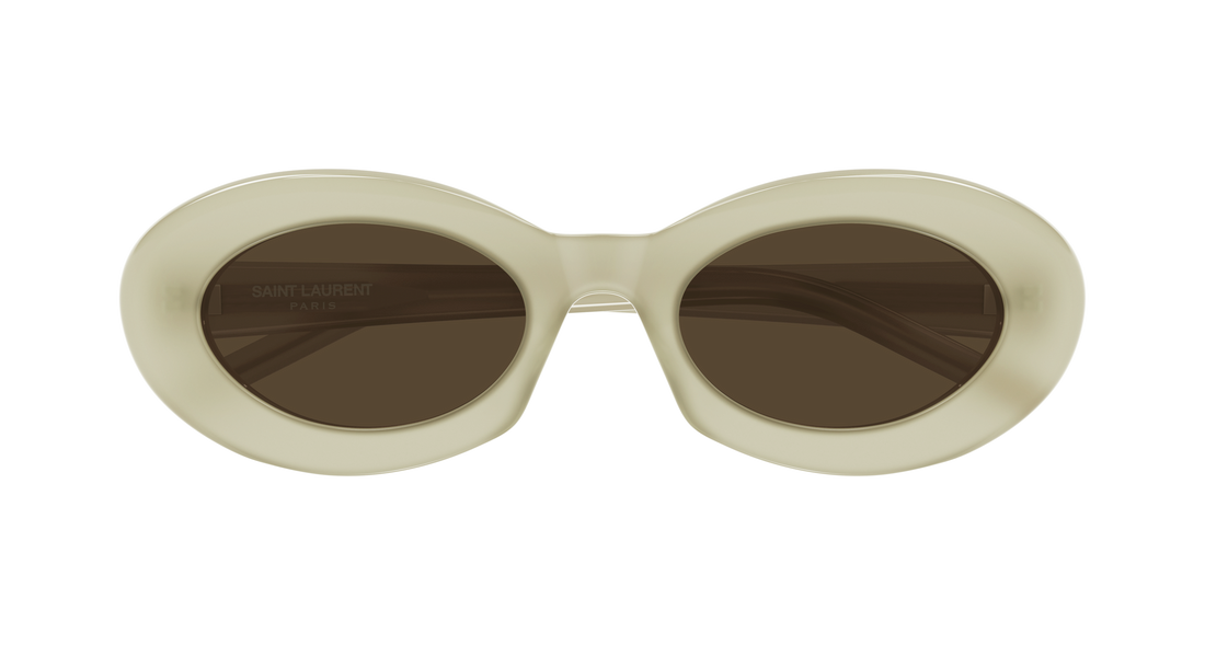 Gafas de sol saint laurent sl 594 011 beige round/oval/panthos femenino talla 52mm - Vista de detalle