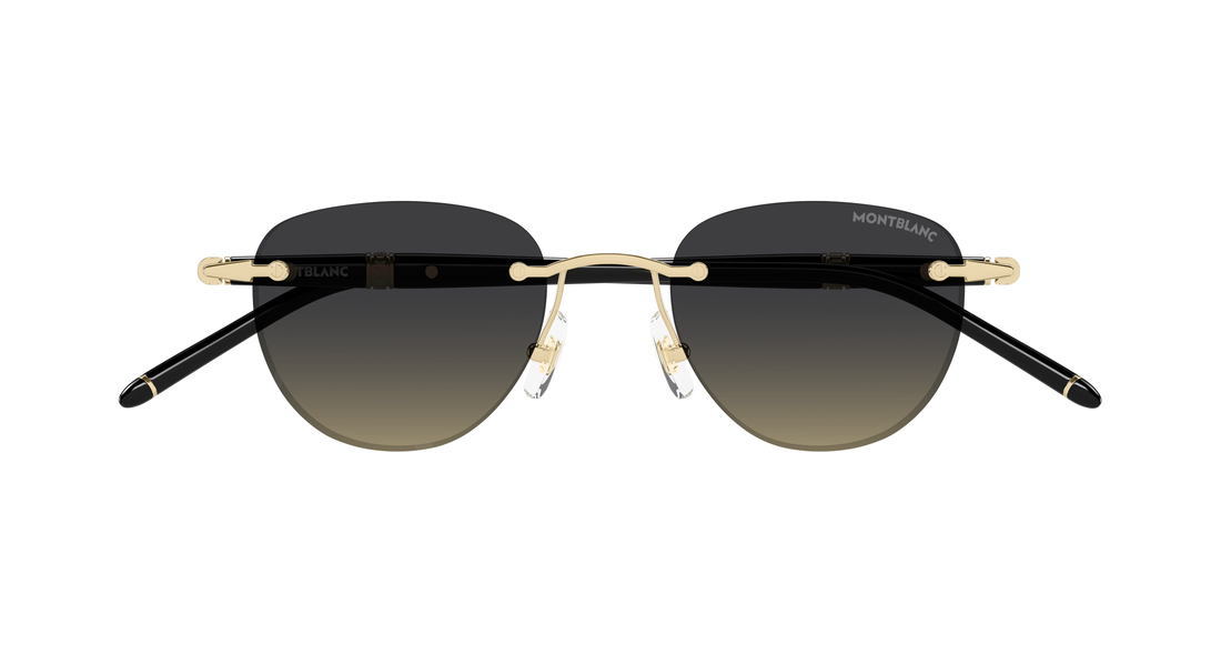 Lunettes de soleil montblanc mb0412s 007 dorado round/oval/panthos masculino taille 48mm - Vue détaillée