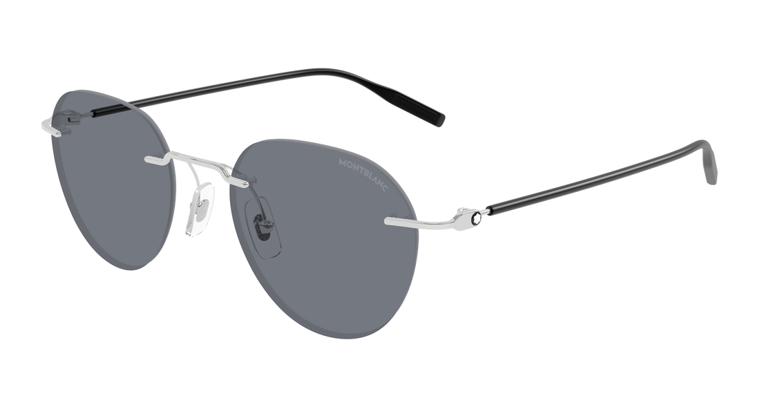 Sunglasses montblanc mb0428s 002 plateado round/oval/panthos masculino size 51mm - Main view