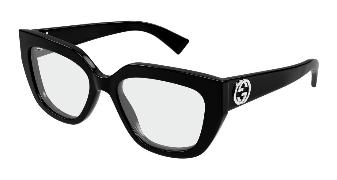 Brillen gucci gg1847o 001 negro cat eye femenino größe 53mm - Hauptansicht