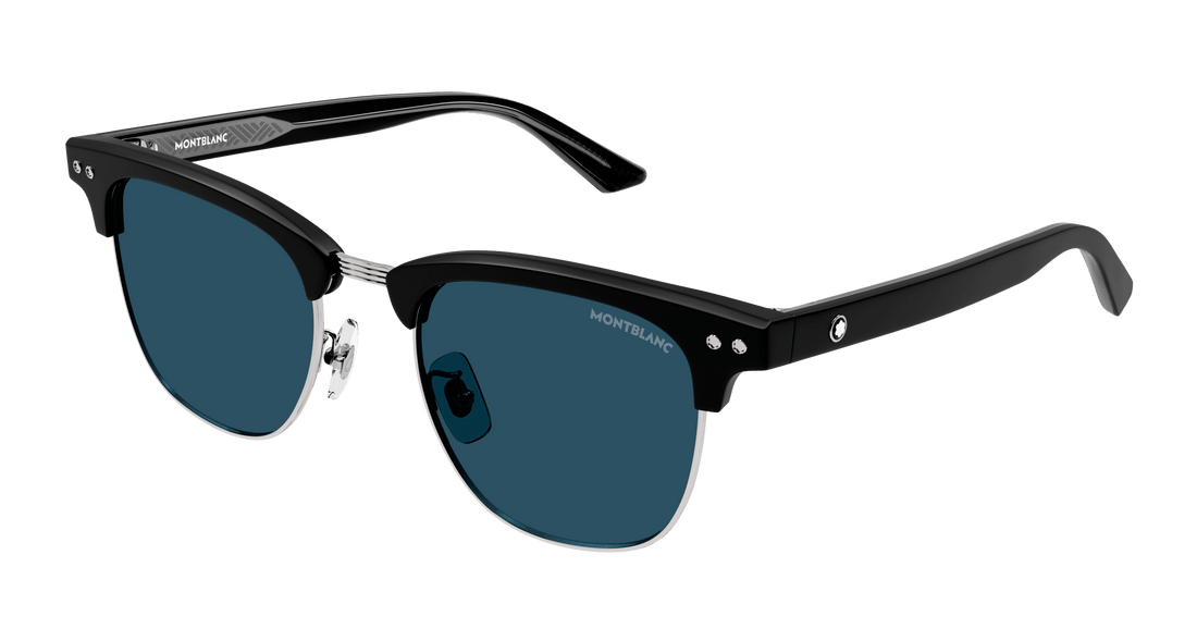 Lunettes de soleil montblanc mb0382s 002 negro square masculino taille 52mm - Vue principale